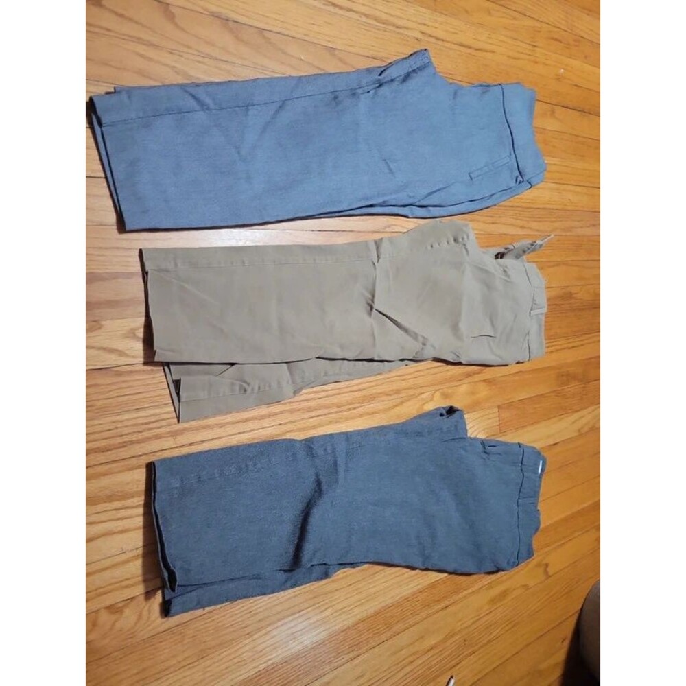 Lot of 3 stretch work casual capri pants women size 12